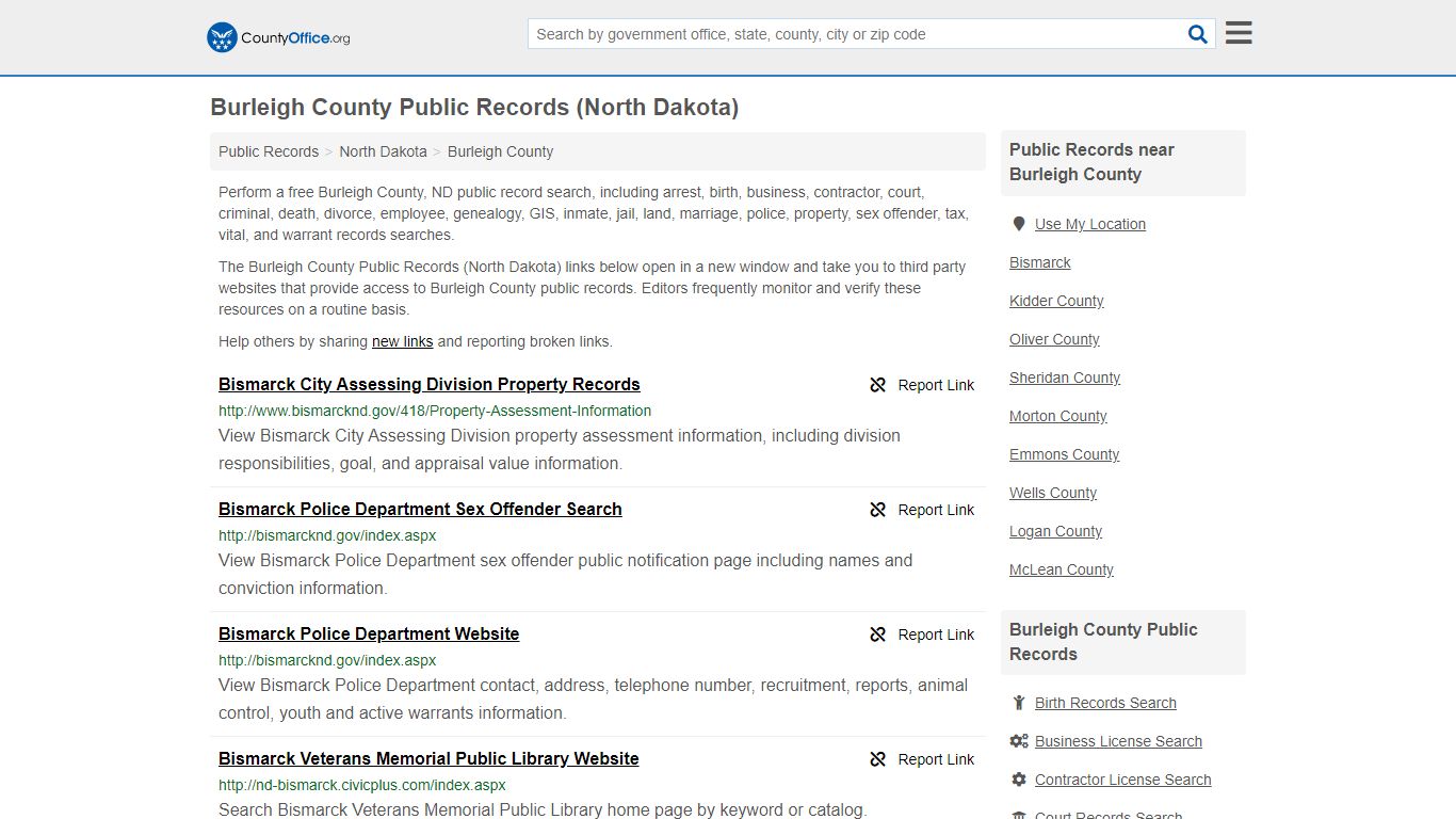 Public Records - Burleigh County, ND (Business, Criminal ...